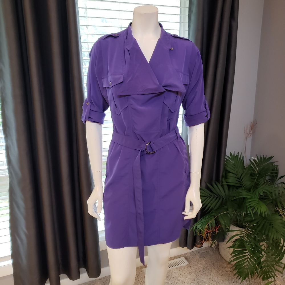 Purple Belted Dress